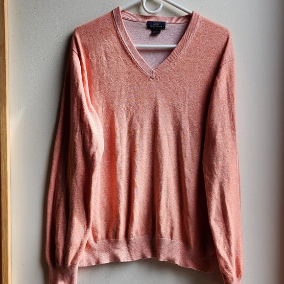 Brooks Brothers "346" Peach/Pink V-Neck Sweater Size Large - Picture 6 of 16